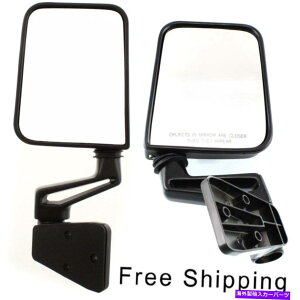 US~[ 2 lhrh side}jÃZbg̃ZbgM}jA܂肽݋W[vO[ɓK܂ Set Of 2 LH & RH Side Manual Non-Heated Manual Folding Mirror Fits Jeep Wrangler