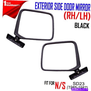 US~[ For Nissan SD23 1985 1986 1987ubNyAĚiF̃hA~[ABS FOR NISSAN SD23 1985 1986 1987 Black Pair Right Left Side View Door Mirror ABS