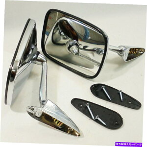 US~[ 1968-1972g^nCbNXsbNAbvgbN2hAubNNtF_[/hA~[ For 1968-1972 Toyota Hi-Lux Pickup Truck 2-Door Black Chrome Fender/Door Mirror