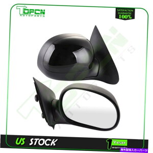 US~[ 97-04tH[hF150ubN}jAtH[h~[̃hCo[+qZbg2 Driver+Passenger Side Set of 2 For 97-04 Ford F150 Black Manual Fold Mirrors