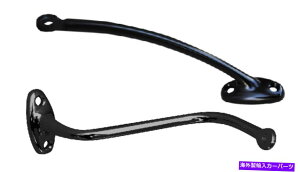 US~[ 47-54V{[/GMCgbNubNhCo[ƏqTChr[hA~[A[yA 47-54 Chevy/GMC Truck Black Driver & Passenger Side View Door Mirror Arms Pair
