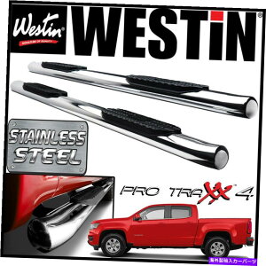 Nerf Bar Westin Pro Traxx 4�X�e�����X�ȉ~�`��nerf�X�e�b�v�o�[2015-21�V�{���[�R�����h�N���[�L���u Westin Pro Traxx 4 STAINLESS Oval Nerf Step Bars 2015-21 Chevy Colorado Crew Cab�y���s�A���i�z