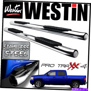Nerf Bar Westin Pro Traxx 4�X�e�����X�ȉ~�`��nerf�X�e�b�v�o�[2007-2014 Silverado Crew Cab Westin Pro Traxx 4 STAINLESS Oval Nerf Step Bars 2007-2014 Silverado Crew Cab�y���s�A���i�z