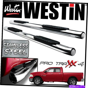 Nerf Bar Westin Pro Traxx 4�X�e�����X�ȉ~�`��nerf�X�e�b�v�o�[�t�B�b�g2009-2018 RAM 1500�N�A�b�h�L���u Westin Pro Traxx 4 STAINLESS Oval Nerf Step Bars fit 2009-2018 Ram 1500 Quad Cab�y���s�A���i�z