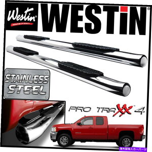 Nerf Bar Westin Pro Traxx 4�X�e�����X�ȉ~�`��nerf�X�e�b�v�o�[2007-13�V���o���[�h�g���^�N�V�[ Westin Pro Traxx 4 STAINLESS Oval Nerf Step Bars 2007-13 Silverado Extended Cab�y���s�A���i�z