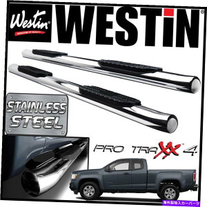Nerf Bar Westin Pro Traxx 4�X�e�����X�ȉ~�`��nerf�X�e�b�v�o�[2015-21 GMC�L���j�I���G�N�X�e���f�b�h�L���u Westin Pro Traxx 4 STAINLESS Oval Nerf Step Bars 2015-21 GMC Canyon Extended Cab�y���s�A���i�z