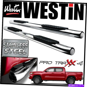 Nerf Bar Westin Pro Traxx 4�X�e�����X�ȉ~�`��nerf�X�e�b�v�o�[�t�B�b�g2005-2021�^�R�}�_�u���L���u Westin Pro Traxx 4 STAINLESS Oval Nerf Step Bars fit 2005-2021 Tacoma Double Cab�y���s�A���i�z