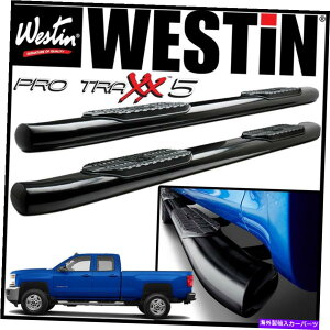 Nerf Bar Westin Pro Traxx 5 �ȉ~�`��nerf�X�e�b�v�o�[2015-19�V���o�[�h2500/3500hd�_�u���L���u Westin Pro Traxx 5 Oval Nerf Step Bars 2015-19 Silverado 2500/3500HD Double Cab�y���s�A���i�z