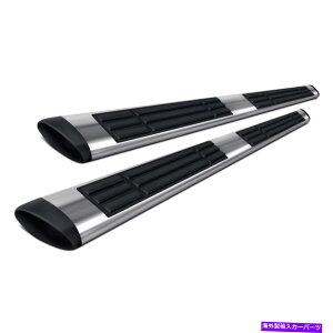 Nerf Bar �V�{���[�V���o���[�h3500 HD 07-19 6 "�L���u�̒����N�����ȉ~�`�̃X�g���[�g�i�[�t�o�[ For Chevy Silverado 3500 HD 07-19 6" Cab Length Chrome Oval Straight Nerf Bars