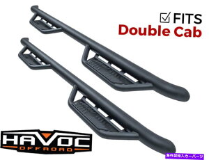 Nerf Bar Havoc HS2ubNt[vi[tgbNXebviKj2005-2021g^^R}_uLu Havoc HS2 Black Hoop Nerf Truck Steps (fits) 2005-2021 Toyota Tacoma Double Cab