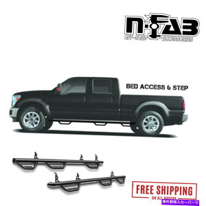 Nerf Bar n-fab wheel2heel�e�N�X�`���u���b�N17-19�V���o���[�h�V�G��HD 6'6 cc w/bed�A�N�Z�X N-Fab Wheel2Wheel Textured Black 17-19 Silverado Sierra HD 6'6 CC W/Bed Access�y���s�A���i�z