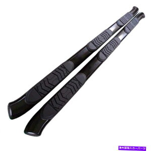 Nerf Bar 15-19tH[hF-150N[Lup̃ubN5C`X`[I[oXg[gW/pbhXebvi[to[ Black 5in Steel Oval Straight w/Pads Step Nerf Bar for 15-19 Ford F-150 Crew Cab