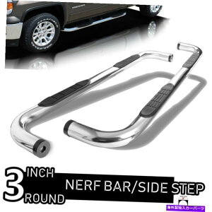 Nerf Bar �t�B�b�g01-03�t�H�[�hF150�X�[�p�[�N���[�L���u4DR 3 ���E���h�i�[�t�o�[�T�C�h�X�e�b�v�����j���O�{�[�h Fit 01-03 Ford F150 Super Crew Cab 4DR 3 Round Nerf Bar Side Step Running Board�y���s�A���i�z