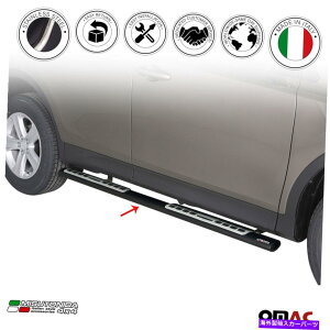 Nerf Bar jO{[h̓g^RAV4 2013-2015 NERFo[XeXX`[ubN2 PCSɓK܂ Running Boards Fits Toyota RAV4 2013-2015 Nerf Bars Stainless Steel Black 2 Pcs