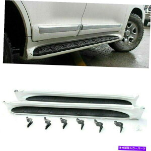 Nerf Bar NTXLX570 J200 2007-2021̂߂Ƀ{[hTCh̃jO{[hTChXebvNERFo[tBbg 2Pcs Running Board Side Step Nerf Bar Fits for Lexus LX570 J200 2007-2021