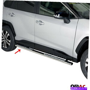 Nerf Bar jO{[h̓g^RAV4 2019-2022 NERFo[XeX|Vo[2 PCSɓK܂ Running Boards Fits Toyota RAV4 2019-2022 Nerf Bars Stainless Steel Silver 2 Pcs