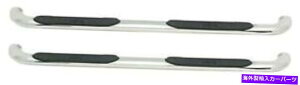 Nerf Bar EFXeB21-3810ȉ~`4  "a4 "̕\ʃXebvpbhnerfo[ WESTIN 21-3810 Nerf Bar With Surface Steps Pads In 4" Diameter Of Oval Curved
