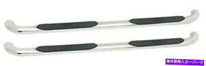 Nerf Bar EFXeB21-4130ȉ~`4  "a4 "̕\ʃXebvpbhnerfo[ WESTIN 21-4130 Nerf Bar With Surface Steps Pads In 4" Diameter Of Oval Curved