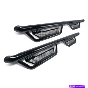 Nerf Bar V{[Vo[h1500 14-18 3 "zC[c[zC[ubNEhi[tXebvo[ For Chevy Silverado 1500 14-18 3" Wheel-to-Wheel Black Round Nerf Step Bars