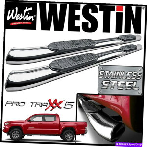 Nerf Bar Westin Pro Traxx 5�X�e�����X�ȉ~�`��nerf�X�e�b�v�o�[�t�B�b�g2005-2019�^�R�}�_�u���L���u Westin Pro Traxx 5 STAINLESS Oval Nerf Step Bars fit 2005-2019 Tacoma Double Cab�y���s�A���i�z
