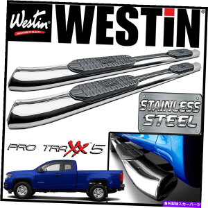Nerf Bar Westin Pro Traxx 5�X�e�����X�I�[�o���i�[�t�X�e�b�v�o�[2015-2021�R�����h�G�N�X�e���f�b�h�L���u Westin Pro Traxx 5 STAINLESS Oval Nerf Step Bars 2015-2021 Colorado Extended Cab�y���s�A���i�z