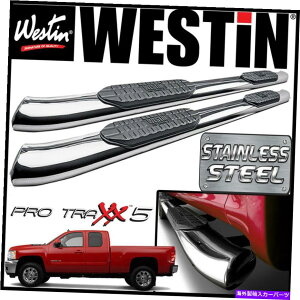 Nerf Bar Westin Pro Traxx 5�X�e�����X�ȉ~�`��nerf�X�e�b�v�o�[2007-13�V���o���[�h�g���^�N�V�[ Westin Pro Traxx 5 STAINLESS Oval Nerf Step Bars 2007-13 Silverado Extended Cab�y���s�A���i�z