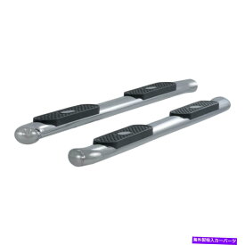 Nerf Bar Aries Step Nerf Bar Kit 4 "洗練されたステンレス楕円形のサイドバー、Fordを選択する ARIES Step Nerf Bar Kit 4" Polished Stainless Oval Side Bars, Select Fits Ford