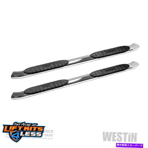 Nerf Bar EFXeB21-54020 5 "2016-19Y^C^XD̖ꂽȉ~`̃i[tXebvo[yAyA Westin 21-54020 5" Polished Oval Nerf Step Bar Pair for 2016-19 Nissan Titan XD