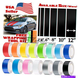 J[Jo[ g^J[XgCv10tB[g /20tB[gp̃OXJ[[VOXgCvrj[bvfJ[ Gloss Color Racing Stripes Vinyl Wrap Decal For Toyota Corolla Stripe 10FT /20FT