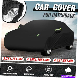 J[Jo[ 4.4x1.8x1.6mtJ[Jo[hỎJ̑ϐی 4.4x1.8x1.6M Full Car Cover Waterproof UV Snow Sun Rain Resistant Protection