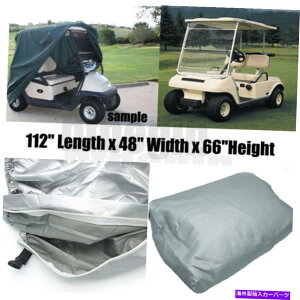 J[Jo[ }nNuJ[GYSoM[Xg[WƃWbp[p̏qStJ[gJo[Vo[ 4 Passenger Golf Cart Cover Silver FOR Yamaha Club Car EZGO Buggy Storage&Zipper