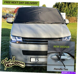 �J�[�J�o�[ VW Transporter T5�E�B���h�E�X�N���[���J�o�[���b�v�t���X�g�u���b�N�A�E�g�u���C���h�n���h���l�N�^�C VW Transporter T5 Window Screen Cover Wrap Frost Black Out Blinds HANDLE TIES�y���s�A���i�z