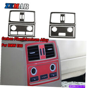 J[Jo[ BMW 5V[YE60 04-10p̃AGAxgAEgbggJo[J[{t@Co[XebJ[ Rear Air Vent Outlet Trim Cover Carbon Fiber Sticker For BMW 5 Series E60 04-10