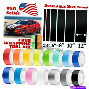 J[Jo[ OXJ[[VOXgCv}c_3XgCvXebJ[25tB[g / 50tB[gp̃rj[bv Gloss Color Racing Stripes Vinyl Wrap For Mazda 3 Stripe Sticker 25FT / 50FT