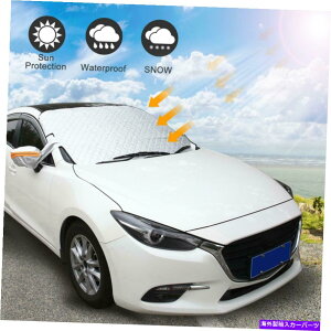 �J�[�J�o�[ �t�����g�K���X�A�C�X�X�m�[�J�o�[�ԗp�̔��˃X�g���b�v�t�����j�o�[�T��4�w Windshield Ice Snow Cover Universal 4 Layer with Reflective Strips for Cars SUVs�y���s�A���i�z