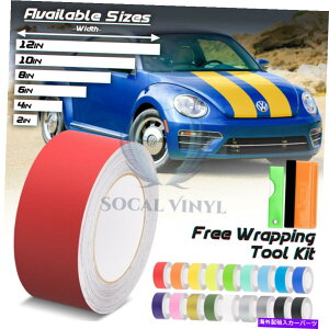 J[Jo[ tHNX[Qr[ĝ߂̃}bgJ[[VOXgCvrj[bvfJ[10tB[g / 20tB[g Matte Color Racing Stripes Vinyl Wrap Decal For Volkswagen Beetle 10FT / 20F