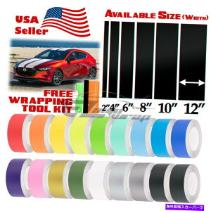 J[Jo[ }bgJ[[VOXgCv}c_3XgCv25tB[g / 50tB[gp}bgJ[[VOXgCvrj[bvXebJ[ Matte Color Racing Stripes Vinyl Wrap Sticker Fo