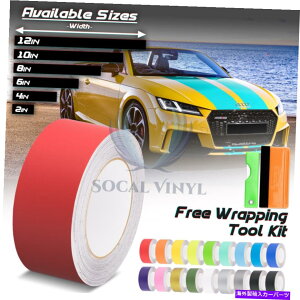J[Jo[ AEfBTTXgCv10tB[g / 20tB[g̒̃}bgJ[[VOXgCvrj[bvfJ[ Matte Color Racing Stripes Vinyl Wrap Decals For Audi TT Stripe 10FT / 20FT Long