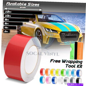 J[Jo[ AEfBTTXgCvXebJ[fJ[25tB[g/50tB[ĝ߂̃OXJ[[VOXgCvrj[bv Gloss Color Racing Stripes Vinyl Wrap For Audi TT Stripe Sticker Decal 25