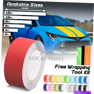 J[Jo[ g^J[XgCv25tB[g /50tB[g̃}bgJ[[VOXgCvrj[bvfJ[ Matte Color Racing Stripes Vinyl Wrap Decal For Toyota Corolla Stripe 25FT /50FT