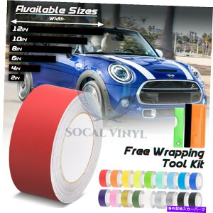 J[Jo[ ~jN[p[XgCv10tB[g / 20tB[g̃}bgJ[[VOXgCvrj[bvfJ[ Matte Color Racing Stripes Vinyl Wrap Decal For Mini Cooper Stripe 10FT / 20FT
