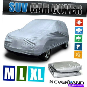 J[Jo[ M-XLhԃJo[O_XgCgbNSUVpUVϐveN^[ M-XL Waterproof Car Cover Outdoor Dust Rain UV Resistant Protector For Truck SUV