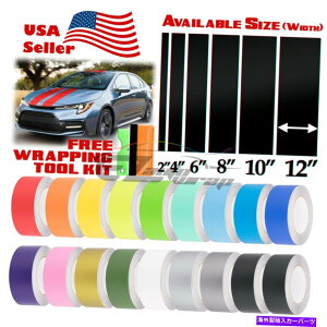 J[Jo[ g^J[XgCv10tB[g /20tB[g̃}bgJ[[VOXgCvrj[bvfJ[ Matte Color Racing Stripes Vinyl Wrap Decal For Toyota Corolla Stripe 10FT /20FT