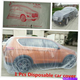 カーカバー 透明なプラスチック使い捨てカバー車のSUVジープの雨の雪の保護カバー Clear Plastic Disposable Cover Dust Rain Snow Protection Cover For Car SUV Jeep