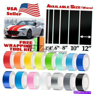 J[Jo[ OXJ[[VOXgCv}c_~A^MX-5XgCv25tB[g / 50tB[ĝ߂̃rj[bv Gloss Color Racing Stripes Vinyl Wrap For Mazda Miata MX-5 Stripe 25FT / 50FT