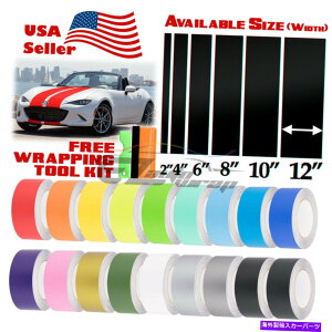 J[Jo[ }bgJ[[VOXgCv}c_~A^MX-5XgCv25tB[g / 50tB[g̃}bgJ[[VOXgCvbv Matte Color Racing Stripes Vinyl Wrap For Mazda Miata MX-5 Stri