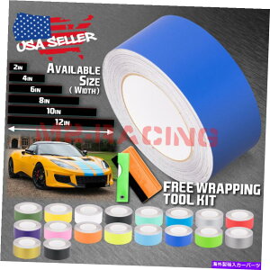 �J�[�J�o�[ �}�b�g�J���[���[�V���O�X�g���C�v�r�j�[�����b�v�X�e�b�J�[�f�J�[�����[�^�X�X�g���C�v10�t�B�[�g / 20�t�B�[�g Matte Color Racing Stripes Vinyl Wrap Sticker Decal For Lotus Stripe 10FT / 20FT