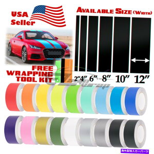 J[Jo[ AEfBTTXgCv10tB[g / 20tB[g̒̃}bgJ[[VOXgCvrj[bvfJ[ Matte Color Racing Stripes Vinyl Wrap Decals For Audi TT Stripe 10FT / 20FT Long
