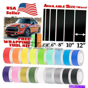J[Jo[ ~jN[p[XgCv25tB[g / 50tB[g̃}bgJ[[VOXgCvrj[bvfJ[ Matte Color Racing Stripes Vinyl Wrap Decal For Mini Cooper Stripe 25FT / 50FT