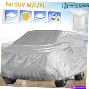 �J�[�J�o�[ M l XL�t��SUV�J�[�J�o�[UV�ϐ���ق��葾�z�̖h���V���o�[�|���G�X�e�� M L XL Full SUV Car Cover UV Resistant Snow Dust Sun Waterproof Silver Polyester�y���s�A���i�z
